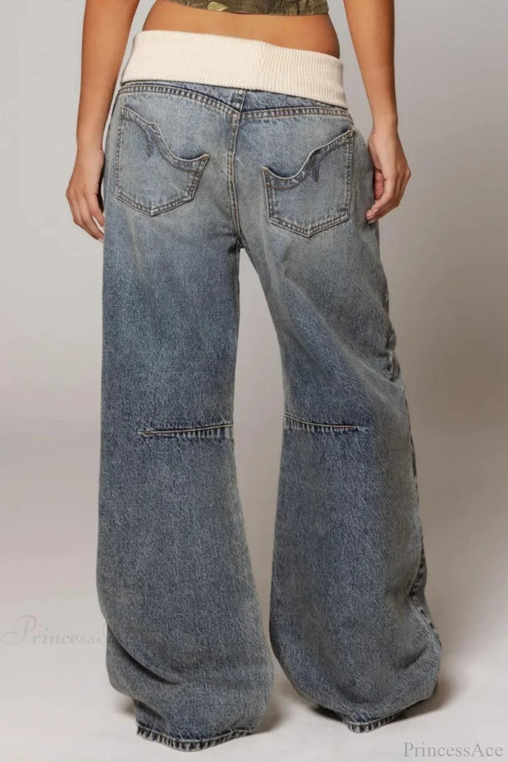 Damen Jeans im Washed-Look mit niedriger Taille